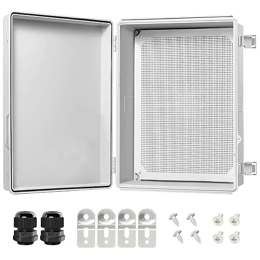 Electrical Box, IP67 Waterproof Hinged Cover Stainless Steel Latch Junction Box by LeMotech