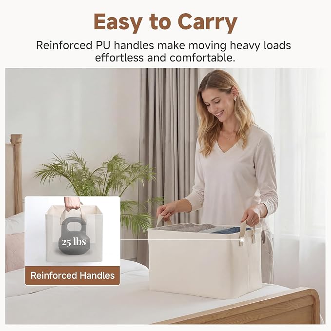 StorageWorks Fabric Storage Bins, Closet Organizer Bins, Wrinkle-Resistant - Image 4