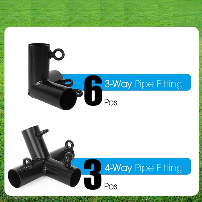 Aoneky 1 Inch Corner Canopy Fitting Couplers Kit, Fits 3/4 Inch EMT Conduit Pipe - Image 6