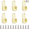 INCREWAY Oval Closet Rod Supports，6PCS Wardrobe Bracket Zinc Alloy Closet Rod by ForHome