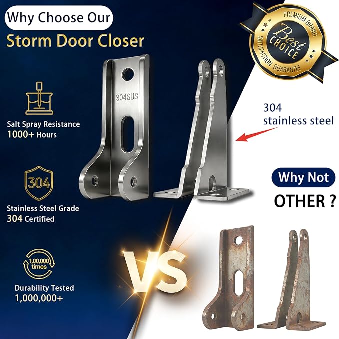 Screen Door Closer, Storm Door Closer, 304 Stainless Steel Construction - Image 5