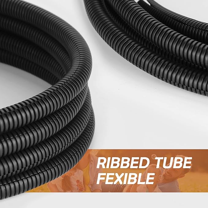 ZhiYo 20FT 3/8" Wire Loom Split Tubing Auto Wire Conduit, High Temperature Heat - Image 5