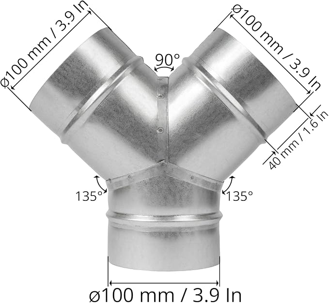 4" Inch Y-Shape Ducting Splitter - Image 7