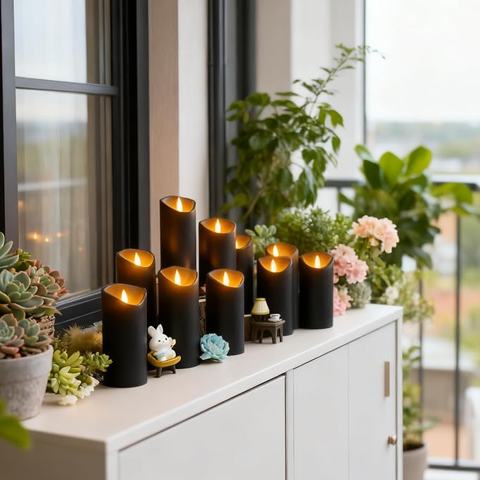 Nimiko Flameless Candles with Remote, Battery Operated Flickering Flameless - Image 5