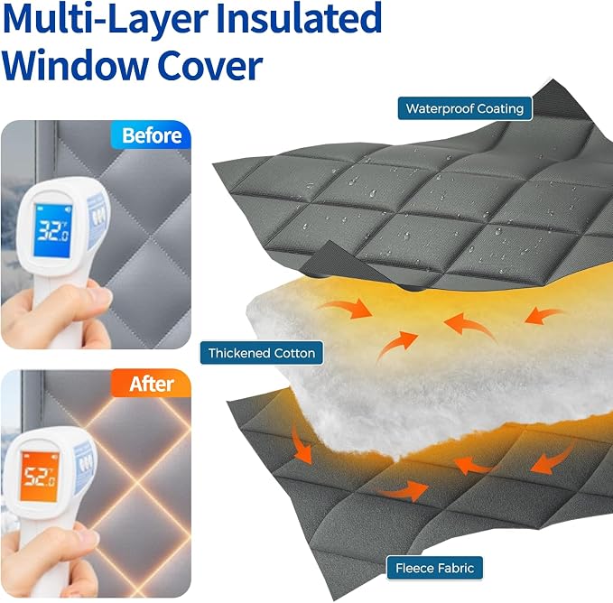 47 x 63 Inch Visible Window Flim Insulation - Image 3
