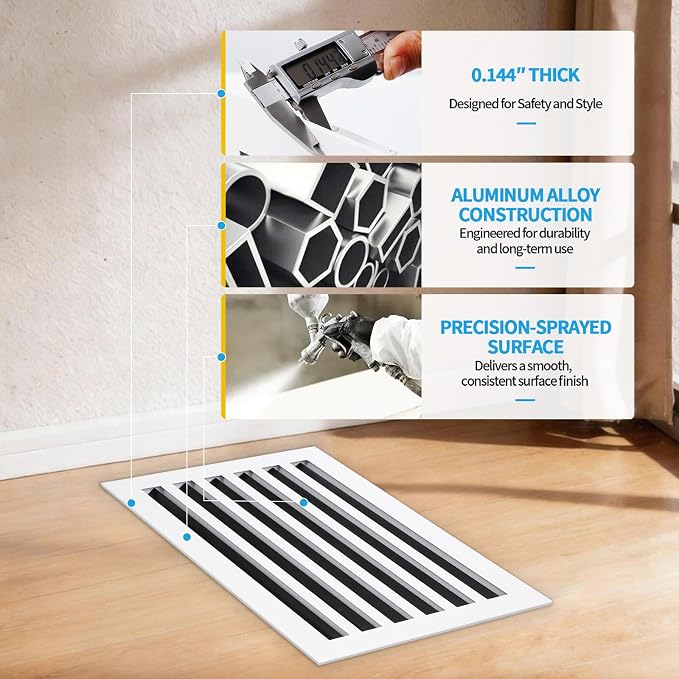 20x12 Modern AC Vent Cover, Decorative Air Vent Register Grille - Image 5
