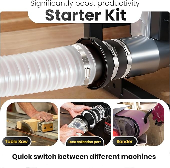 4" to 2-1/2" Magnetic Dust Collection Fittings, 8 high-strength magnets - Image 3