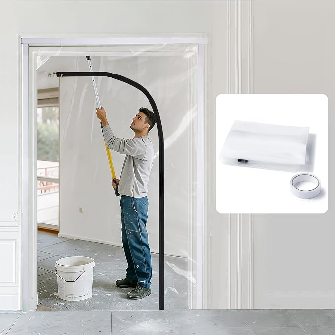 Voomey 4 x 7.2 ft Plastic Zipper Door Dust Protection Kit by VOOMEY