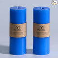 MOZEAL 3" x 8" Hand-Poured Unscented Large Candle, Smokeless Rustic Pillar by MOZEAL