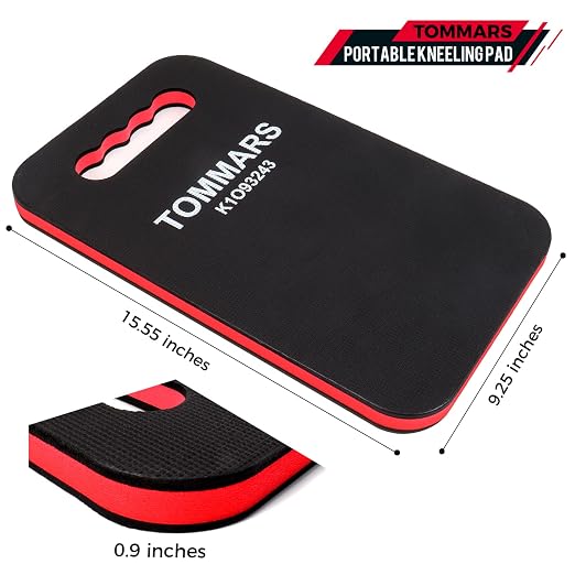 TOMMARS 0.9 Inch Thick Mechanic Kneeling Pad, 15.55 x 9.25 Inches - Image 4