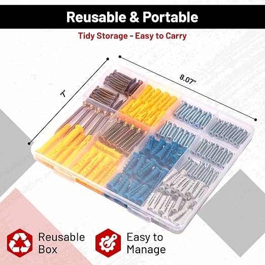 120Pcs #8 Self Drilling Drywall Anchors and Screws Kit | #8 x 1-1/4" Superb - Image 4