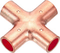 PATIKIL Copper Union Cross Pipe Fitting 3/8" ID 4 Way Welding Copper | End Feed by PATIKIL