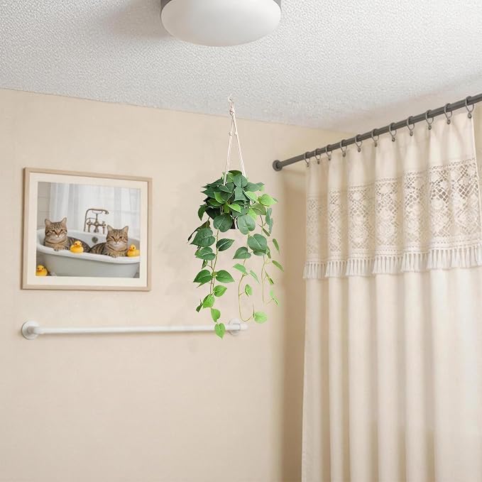 alyptus Fake Hanging Plants Artificial Decor Indoor Realistic Silk Devil's Ivy - Image 8