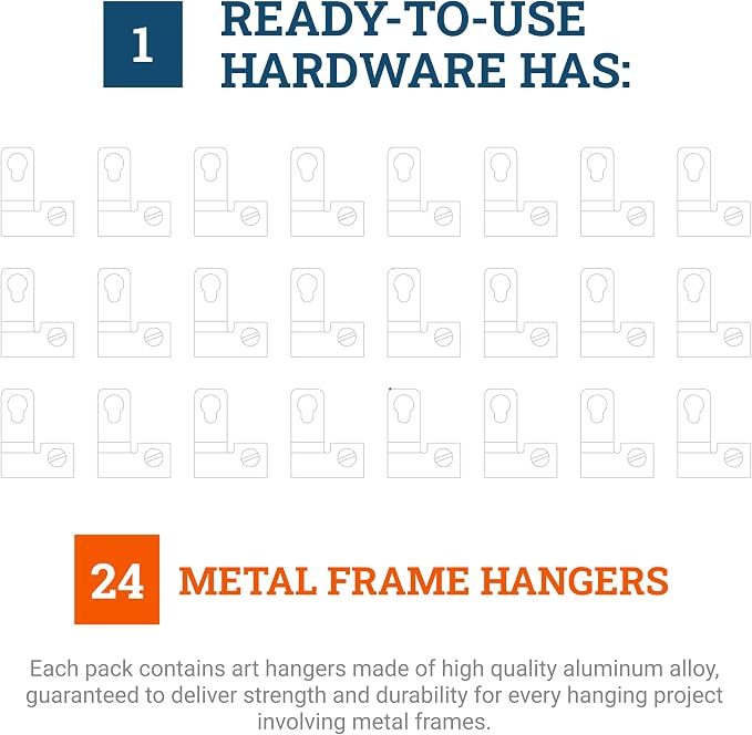 PHS Metal Frame D-Ring Picture Hangers, 24 Pack - Image 5