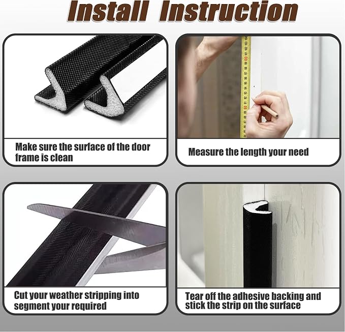 YZGJM Door Frame Adhesive Weather Stripping Seal Strip PU Foam, PE Cover - Image 5