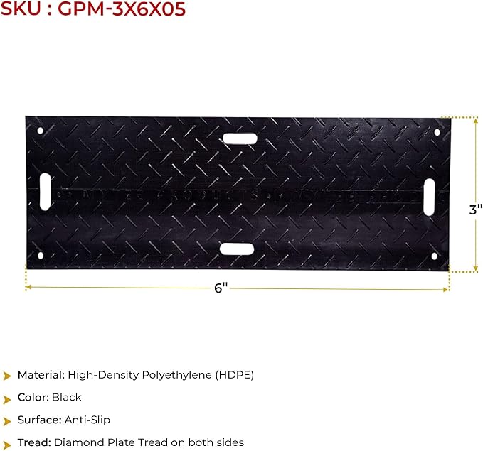 12 Pk 3' x 6' - 1/2" Thick Heavy Duty Ground Protection Mats - Easily Supports - Image 8