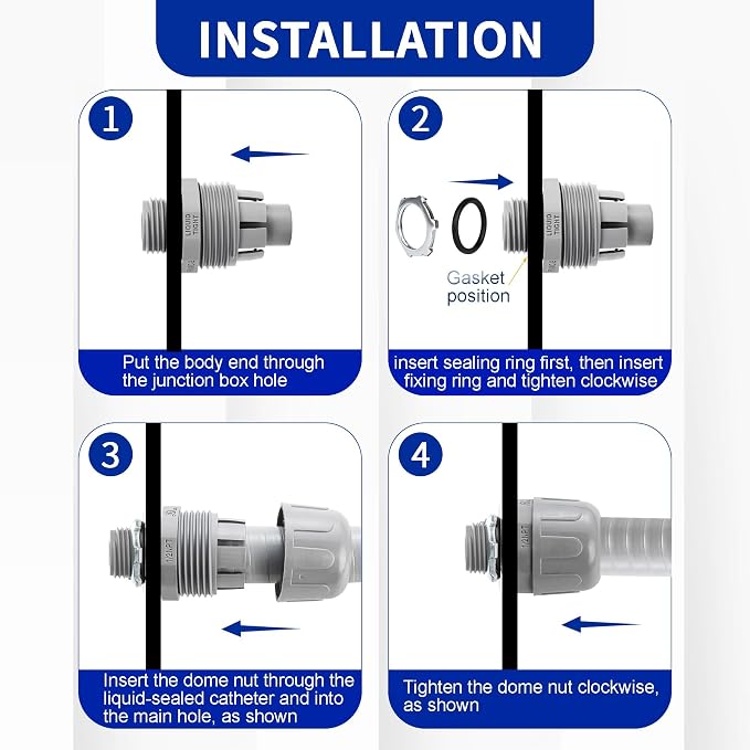 Yariwiz 3/4 Plastic Liquid Tight Conduit Coupling - Image 4