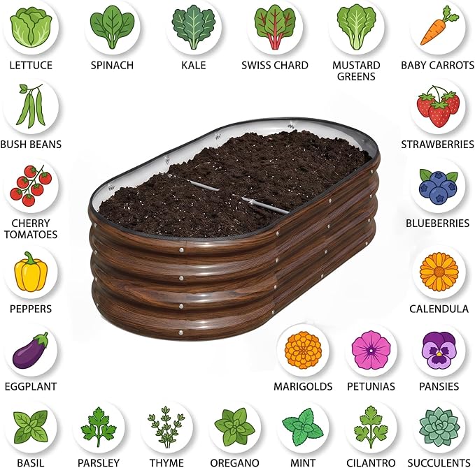 Galvanized Raised Garden Bed Outdoor - Image 4