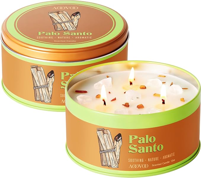 AOOVOO Palo Santo Candle for Meditation & Cleansing by AOOVOO