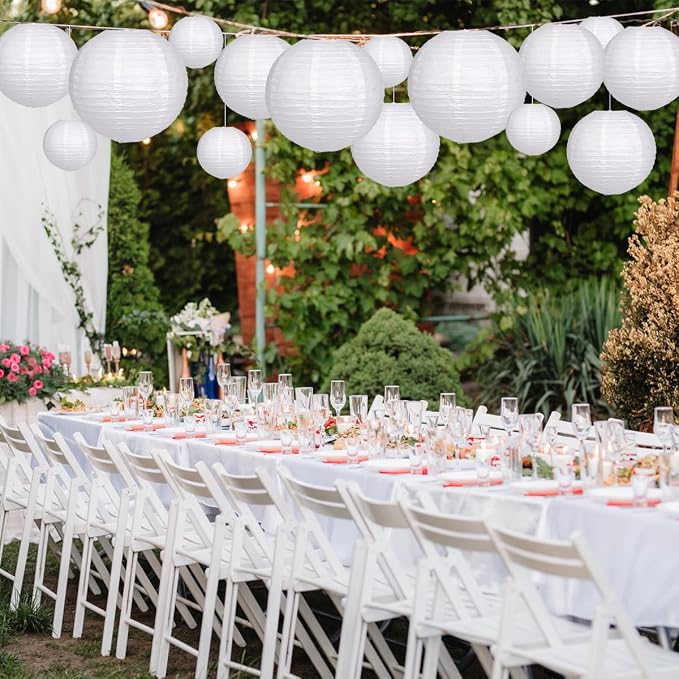 Paper Lanterns Party Decorations, Round Hanging Paper Lanterns Decorations - Image 6