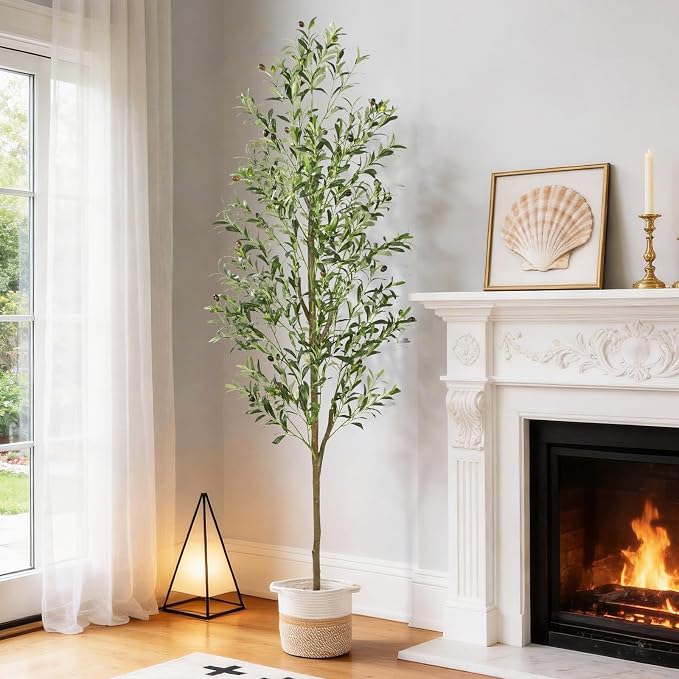 Artificial Olive Tree, 7FT Tall Faux Olive Trees - Image 7