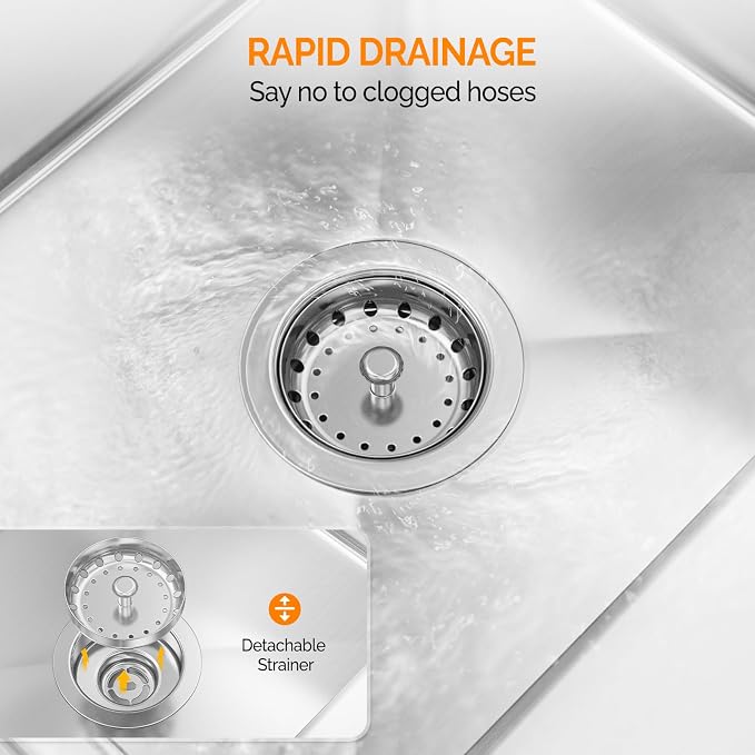 ROVSUN Commercial Sink, Stainless Steel - Image 4
