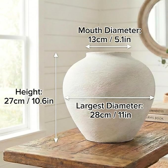 Large White Vase for Centerpieces - Image 6