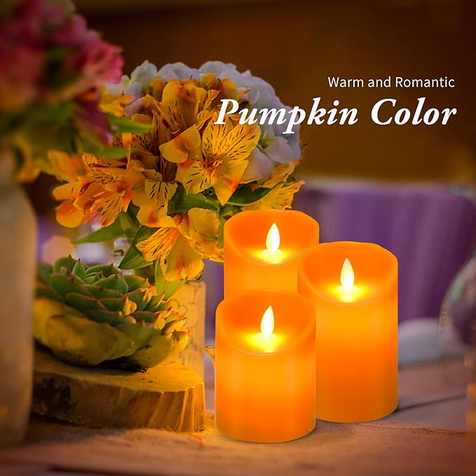 AKU TONPA Real Wax Flickering Flameless Candles Battery Operated LED Fake - Image 8