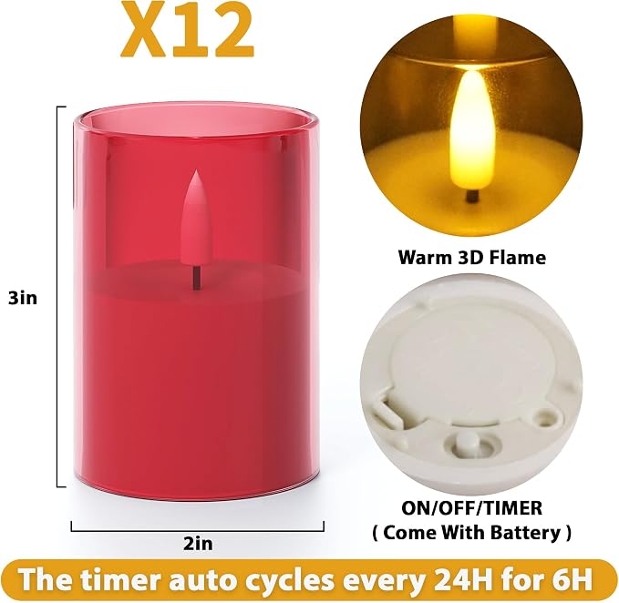 12Pack Flameless LED Candles - Image 4