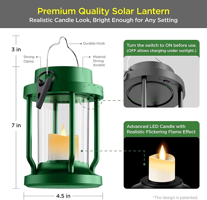 Solar Lantern Outdoor & Indoor Use – Hanging Solar Lights - Image 2