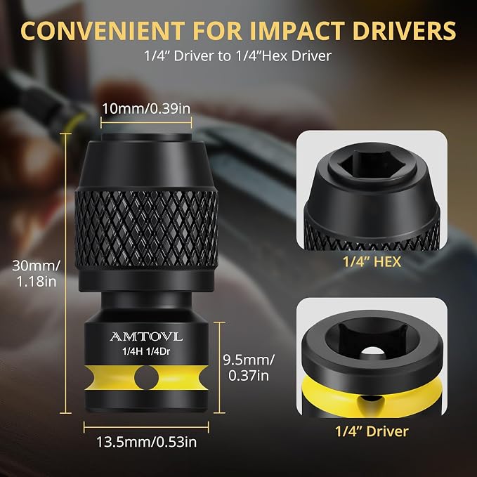 AMTOVL Impact to 1/4 Hex Converter - Image 2