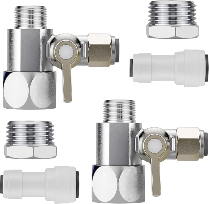 2PACK Universal Feed Water Adapter Kit, G1/2 Female × 3/8″ Compression Male × by Jingzan