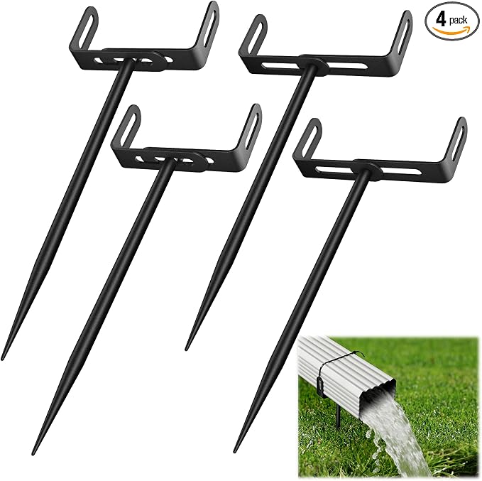 Downspout Bracket, Heavy Duty Size-Adjustable Storm-Proof Downpipe Bracket by SlogPith