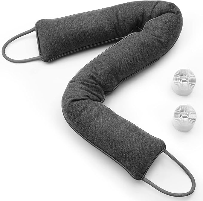Door Draft Stopper, 32 Inch Weighted Under Door Noise Cold Air Blocker by Tuffen
