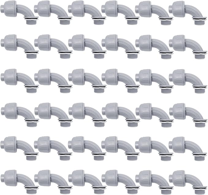 1/2 inch Liquid Tight Connector 90 Degree PVC Flexible Conduit Connector by Wocloer