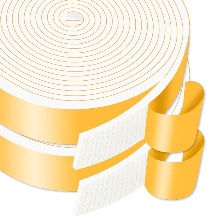Weather Stripping, High Density CR, Strong Adhesive, 1 in x 1/8 in x 33Ft | by MIKONIYA