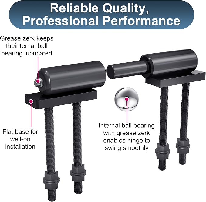 2PCS Trailer Gate Hinge, Heavy Duty Weld-On Hinge, 7 Inch, 700lbs Capacity | - Image 5