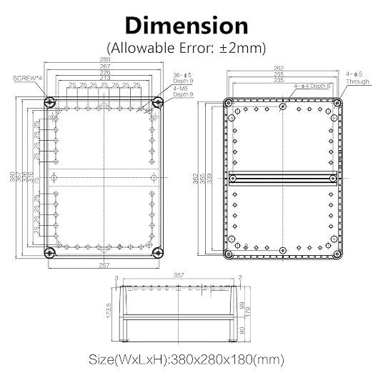 Junction Box IP67 Waterproof Dustproof ABS Plastic Project Box - Image 6