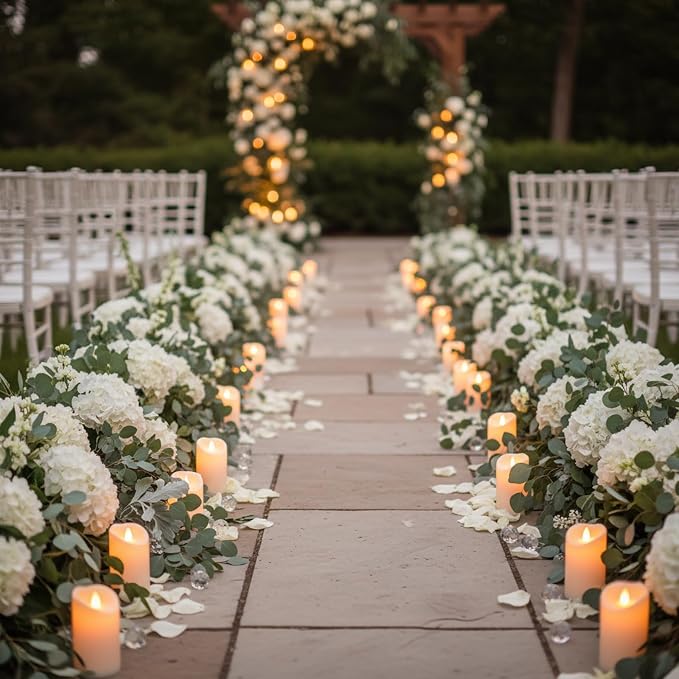 Flameless Candles 3"D X 6"H Set of 2 Outdoor Indoor Pillars Battery Operated - Image 4