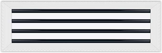 BUILDMART - 26x8 MUD-in Air Vent Cover - Drywall MUD in White Air Vent - MUD by TexasBuildmart