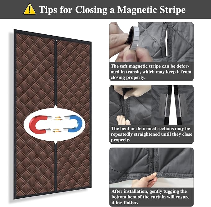38"x83" 3-Layer Thermal Door Insulation Curtain & Temporary Door Insulation - Image 5