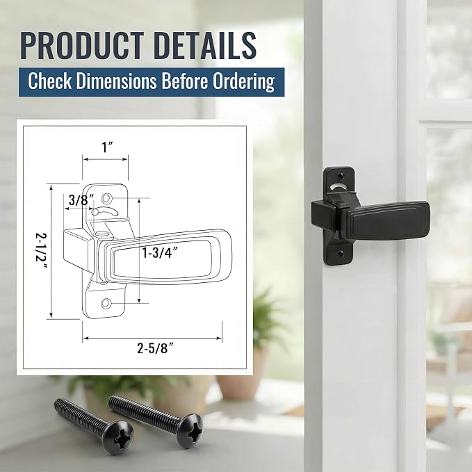 Screen Door Latch Replacement Kit | Replacement Door Handle Hardware, Easy - Image 9