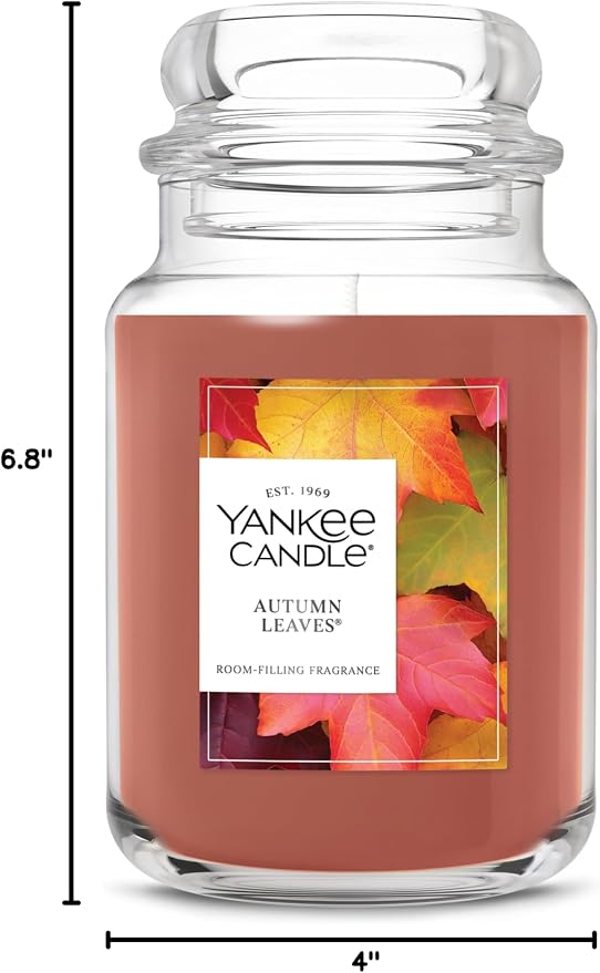 Yankee Candle Autumn Leaves, Holiday Scented Candle, 22oz Large Jar - Image 9