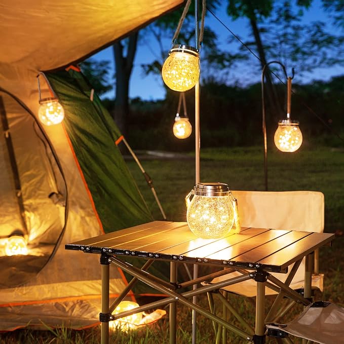 ROSHWEY 4 Pack Solar Lanterns Outdoor Waterproof, Gifts - Image 5