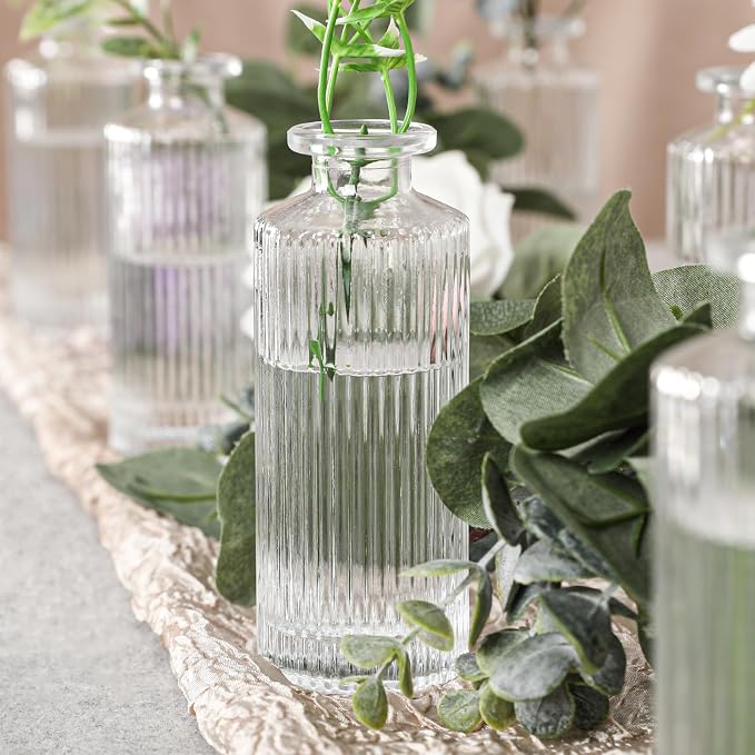 Set of 20 Glass Bud Vases Small Mini Flower Vases - Image 6
