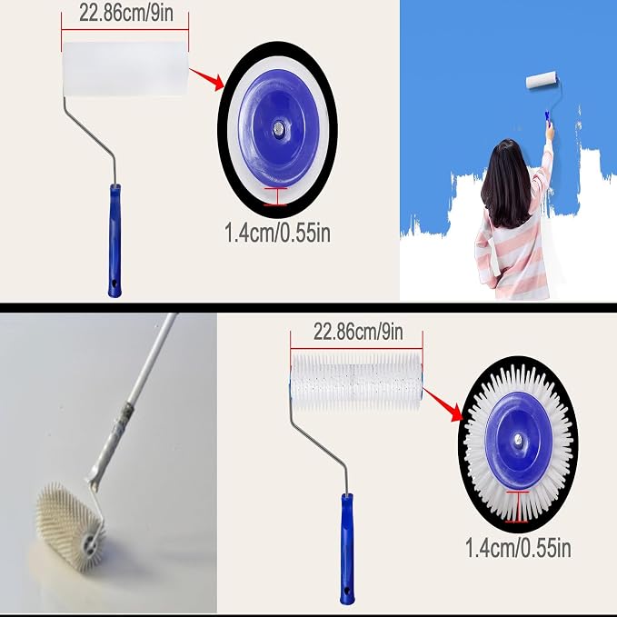 Self Leveling Cement Epoxy Floor Tool Kit, 9” Spike Roller, Spiked Shoes - Image 7