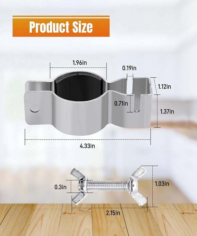 2 Pcs Adjustable Pipe and Drape Clamps 1.5" or 2" Brackets Stand | - Image 3