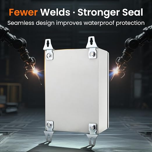 QILIPSU Metal Electrical Box IP65 Waterproof Steel Project Enclosure Lockable - Image 4