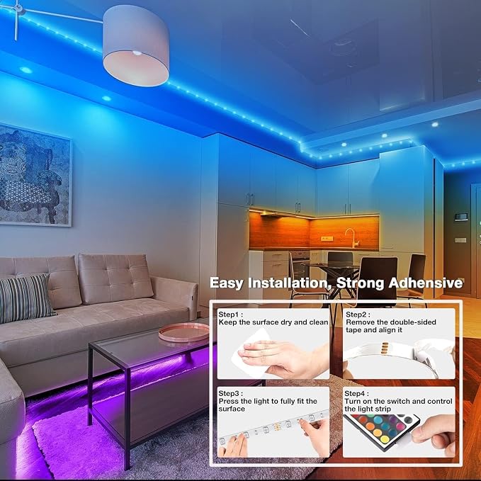 dalattin Led Lights for Bedroom 400ft, Smart Led Strip Lights - Image 6