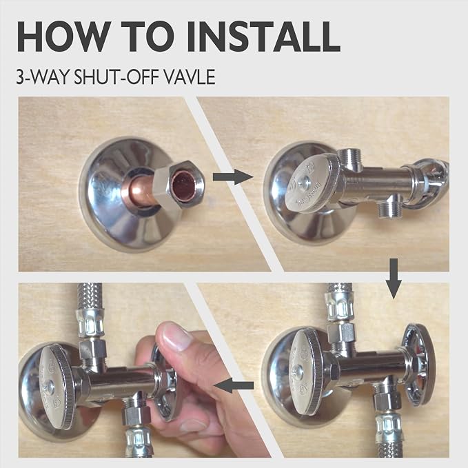 TTFLEX Dual Shut Off Valve 1/2" NOM x 3/8" COMP x 3/8" COMP, Quarter Turn | - Image 6